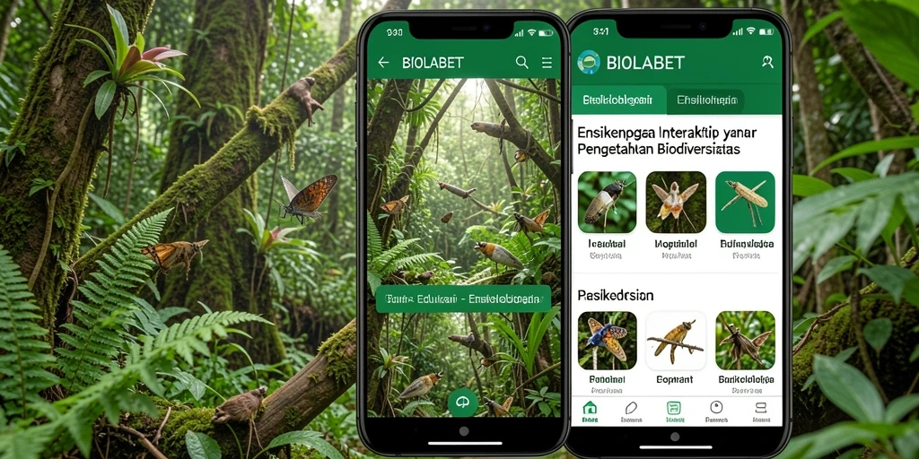 Antarmuka BIOLABET yang interaktif dan informatif.