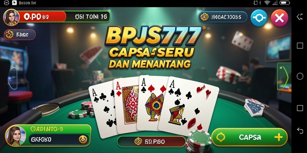 Tampilan antarmuka menarik dari game Capsa BPJS777.