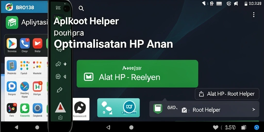 Antarmuka aplikasi ROOT Helper BRO138 yang sederhana dan efektif.