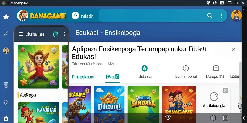 Antarmuka aplikasi DANAGAME yang informatif dan interaktif.
