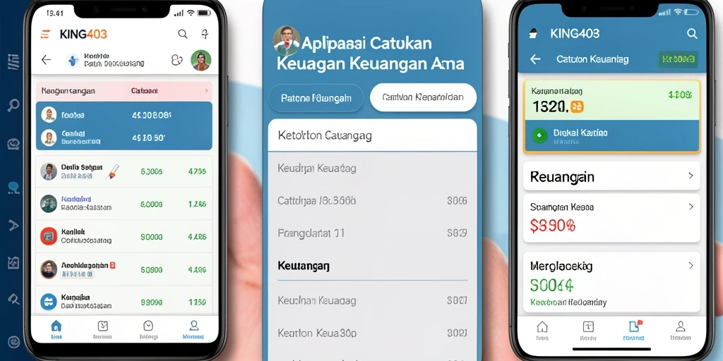 Tampilan antarmuka KING403 untuk pencatatan keuangan yang user-friendly.