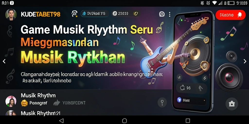 Tampilan antarmuka KUDETABET98 yang menarik dan interaktif saat bermain Musik Rhythm.