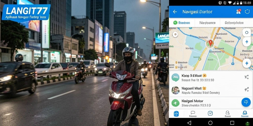 Antarmuka LANGIT77 menampilkan peta dan informasi navigasi motor yang jelas.