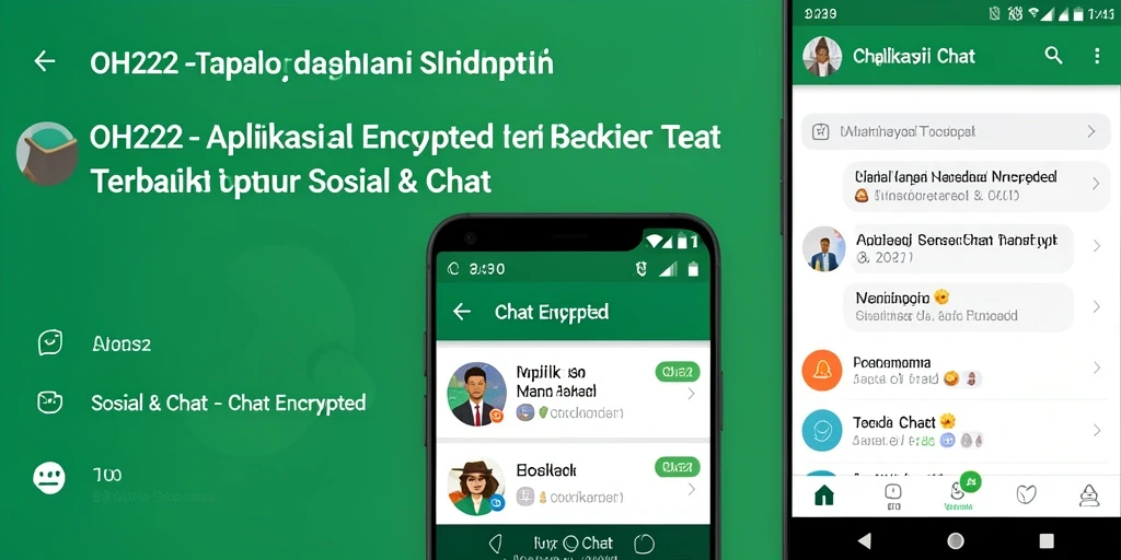 Antarmuka pengguna OH222 yang menarik dan aman untuk Chat Encrypted.