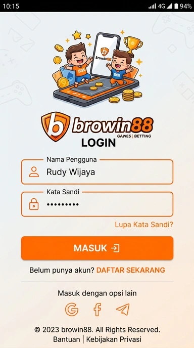Cara Mudah Masuk Akun browin88 untuk Pengguna Android
