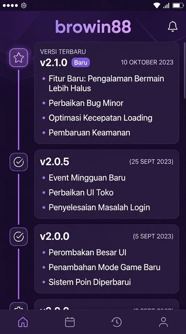 Riwayat Versi Aplikasi Browin88 untuk Pengguna Android